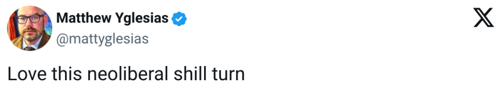 Matthew Yglesias Tweet